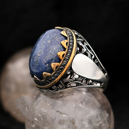 Turkish Lapis Lazuli Ring Handmade Premium Design
