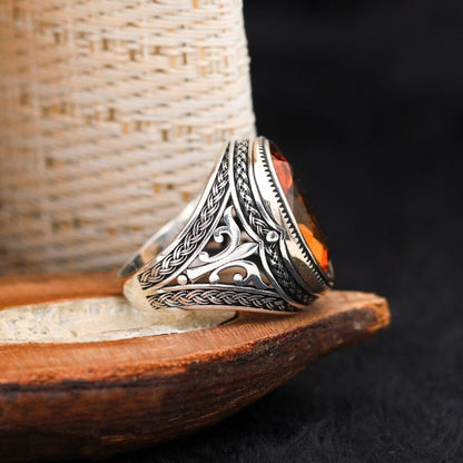 Turkish Zultanite Stone Men's Ring Handmade Premium Design