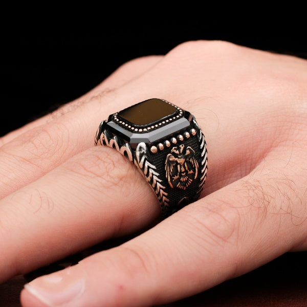 Turkish Onyx With Special Cut Zircon Stone Handmade Exclusive Design