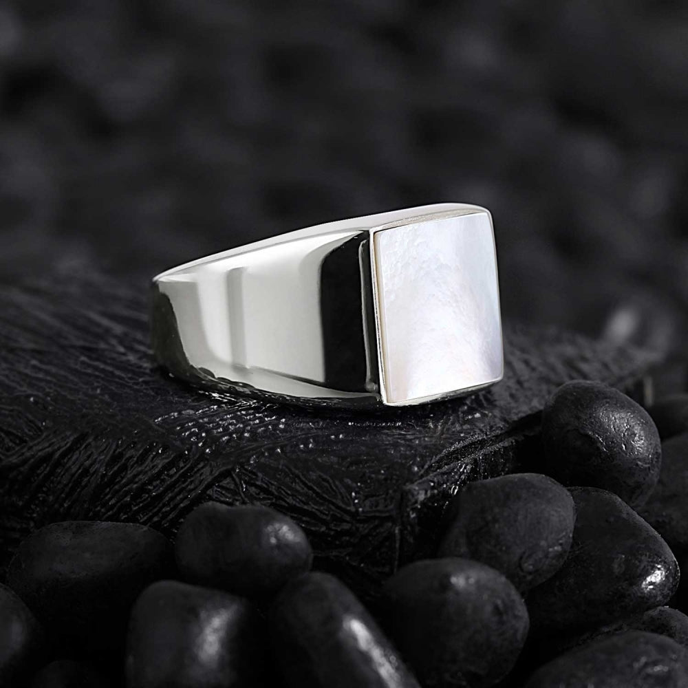 Zyan Gems | Unique Turkish Style Ring with Natural Pearl |  Sterling Silver Oxidized Ring