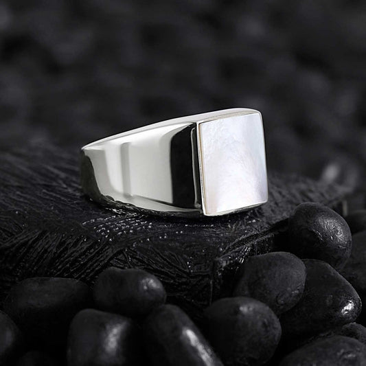 Zyan Gems | Unique Turkish Style Ring with Natural Pearl |  Sterling Silver Oxidized Ring