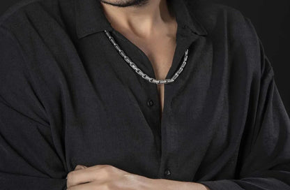Zyan Gems | Unique Hand Engraved Vintage Oxidized Chain |  Sterling Silver Chain