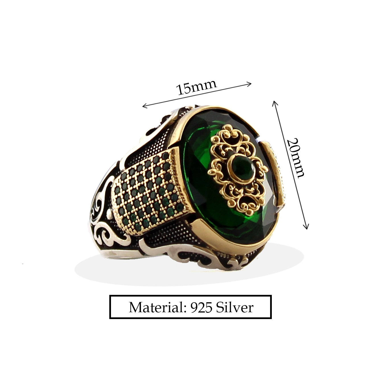 Turkish Zircon Stone Ring Handmade Special Design