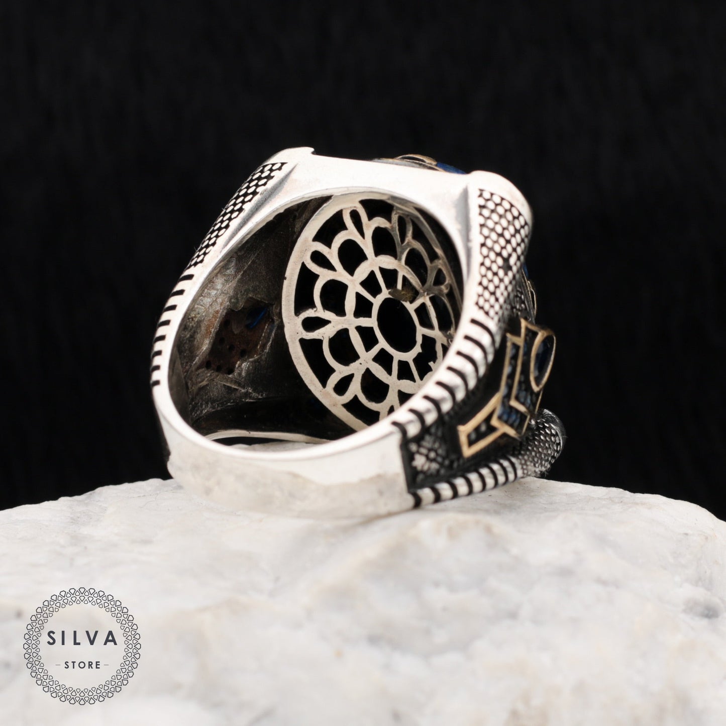 Turkish Lapis Lazuli Big Ring Limited Edition Design