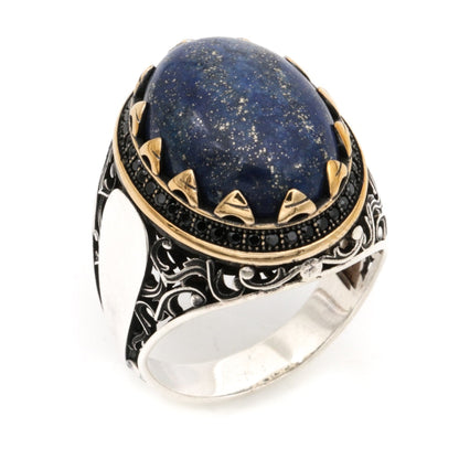 Turkish Lapis Lazuli Ring Handmade Premium Design