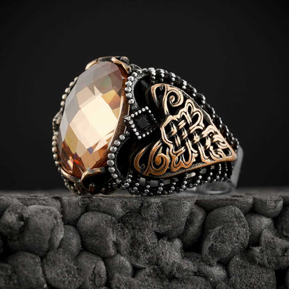Alexandrite Stone Sultanite Handmade Silver Ring For Men