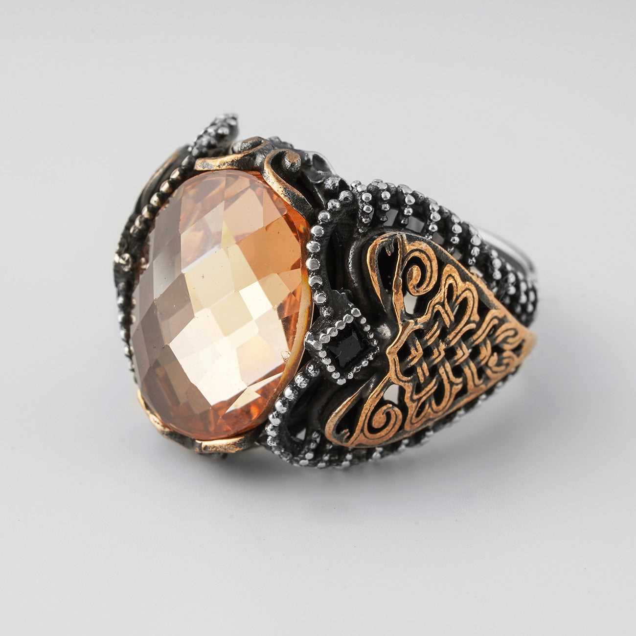 Alexandrite Stone Sultanite Handmade Silver Ring For Men
