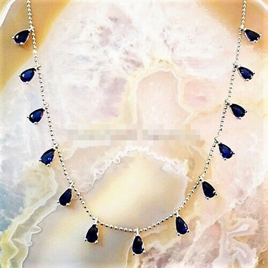 Turkish Blue Zircon Handmade Necklace