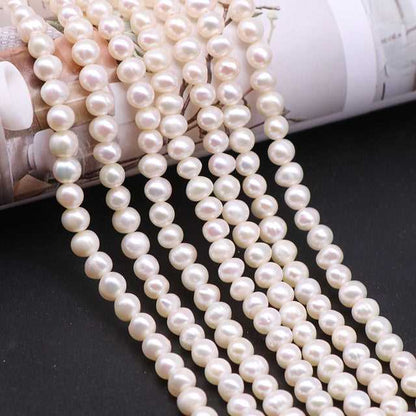Natural Round White Shell Pearl Choker Necklace