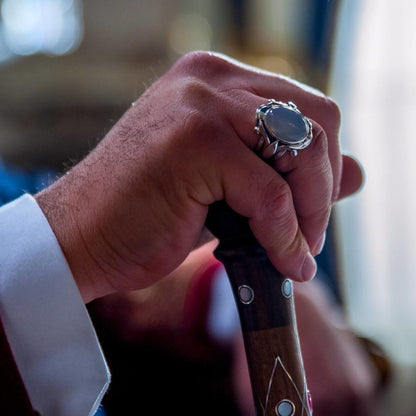 Sultan White Agate, Payitaht Abdülhamid Silver Ring