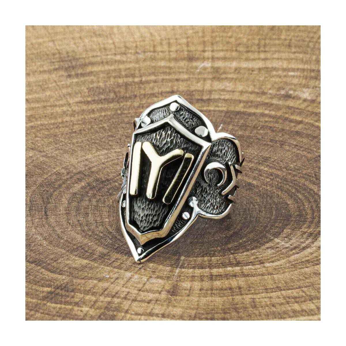 Ottoman Tribe Thumb Men Silver Ring, Ottoman Islamic Limited Edition RIng
