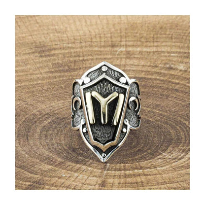 Ottoman Tribe Thumb Men Silver Ring, Ottoman Islamic Limited Edition RIng