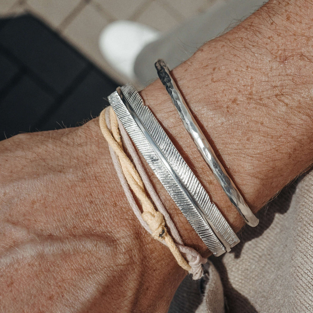 Zyan Gems | Adjustable Hammered Style Bangle/kadaa/Handcuff for Men & Boys |  Sterling Silver Bracelet