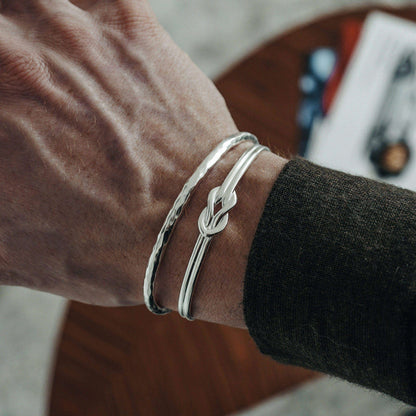 Zyan Gems | Adjustable Hammered Style Bangle/kadaa/Handcuff for Men & Boys |  Sterling Silver Bracelet