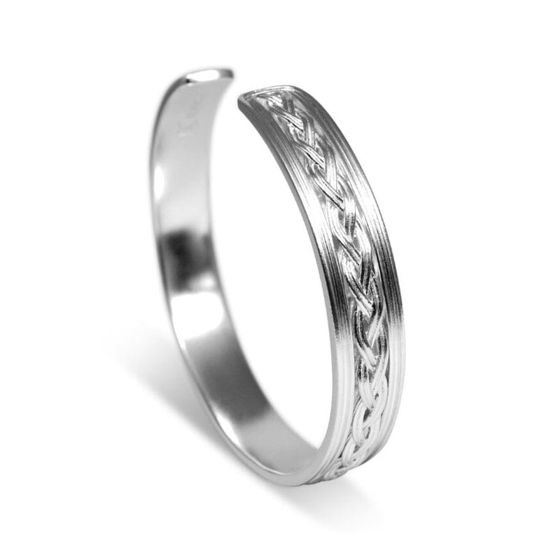 Zyan Gems | Adjustable Braided Style Bangle/kadaa/Handcuff for Men & Boys |  Sterling Silver Bracelet