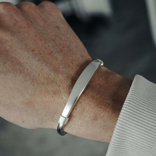 Zyan Gems | Adjustable Armreif Style Bangle/kadaa/Handcuff for Men & Boys |  Sterling Silver Bracelet