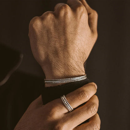 Zyan Gems | Unique Thin Feather Bangle/kadaa/Handcuff for Men & Boys |  Sterling Silver Bracelet