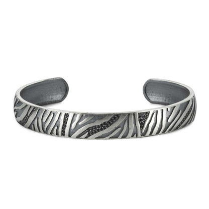 Zyan Gems | Adjustable Modern Style Bangle/kadaa/Handcuff for Men & Boys |  Sterling Silver Bracelet