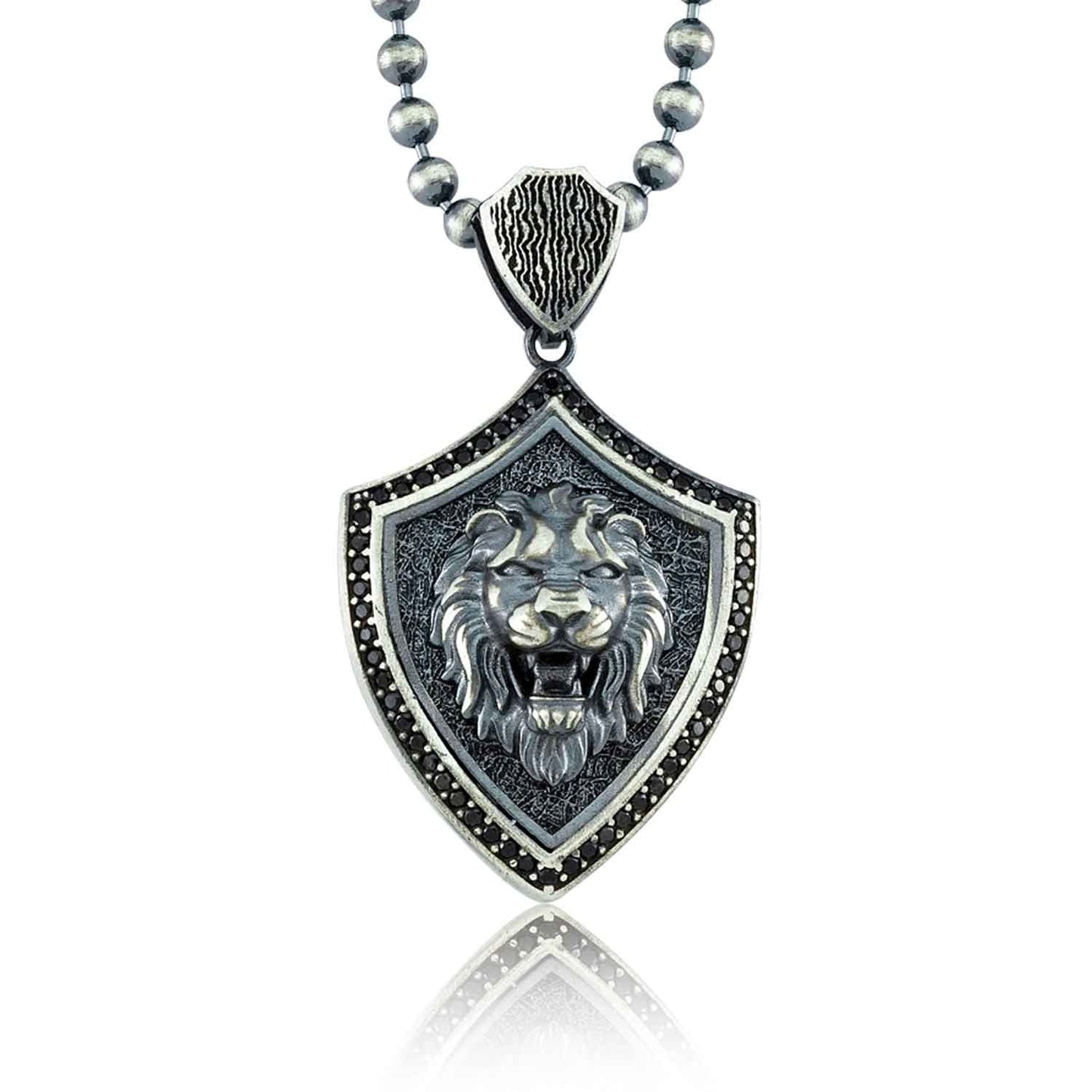 Zyan Gems | Unique Designed Lion Pendant for Men |  Sterling Silver Oxidized Pendant